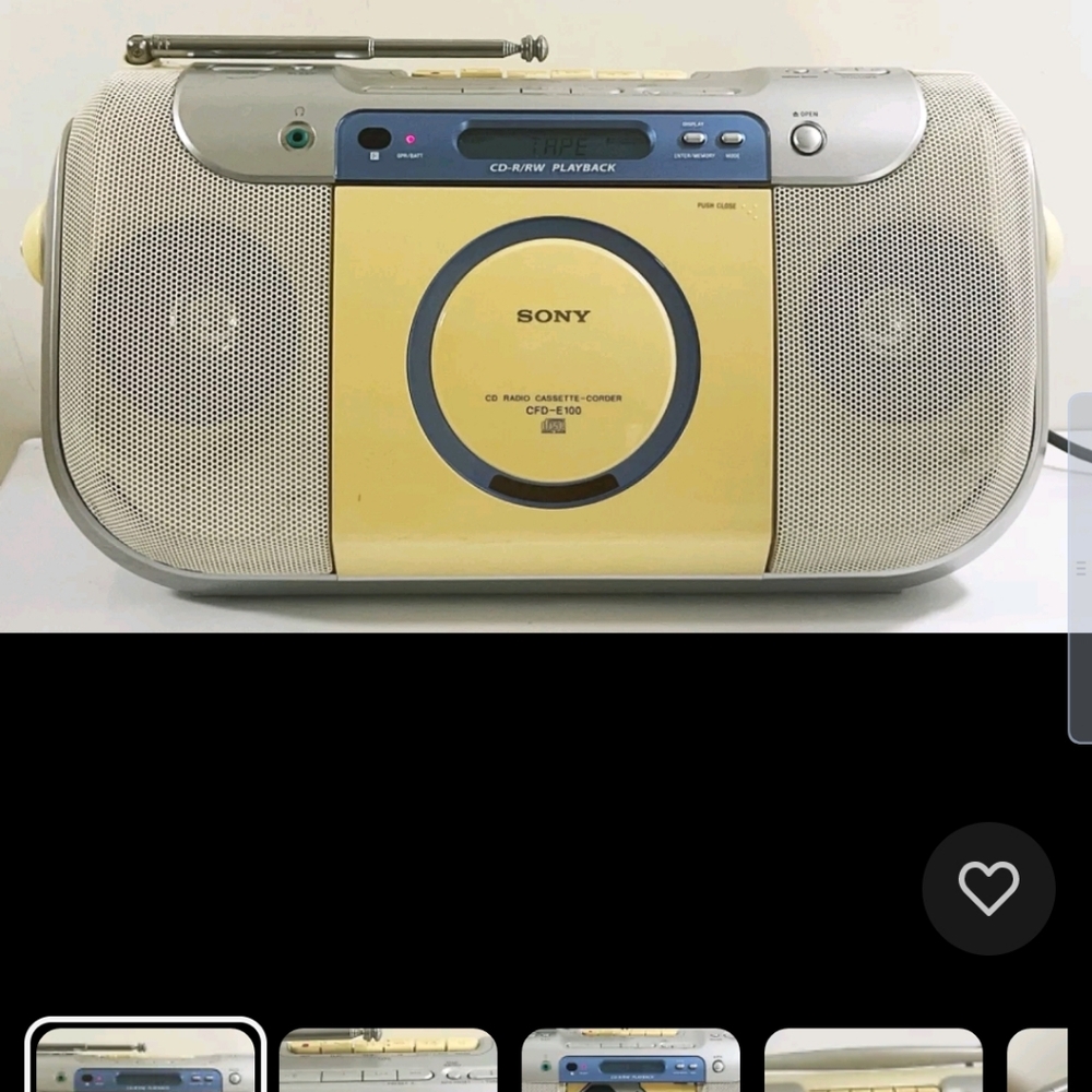 Sony CFD-E100 Radio/CD/Cassette Player Boom Box